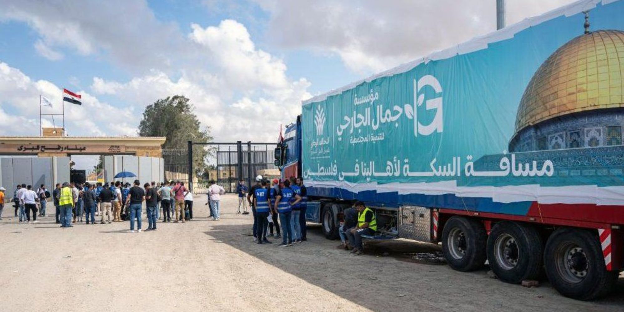 Aid truck in Gaza Oct 2023