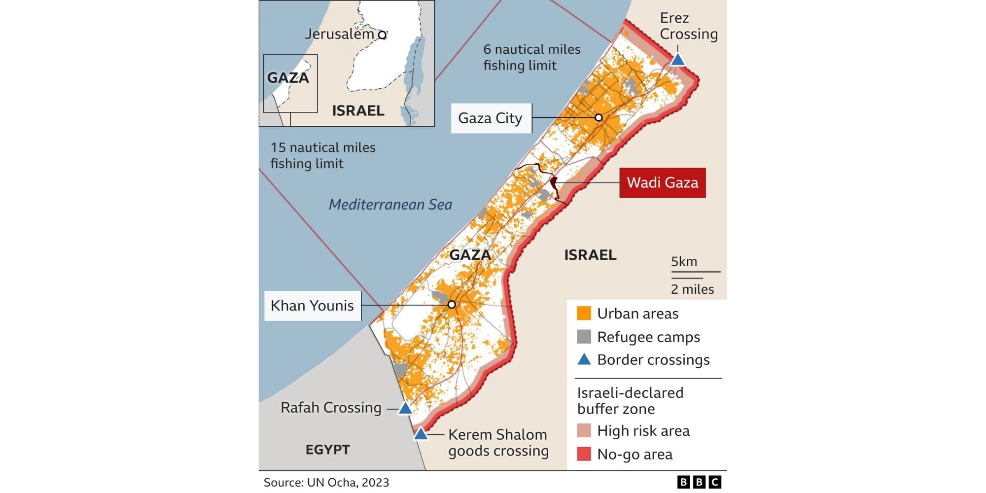 Gaza Strip Map Oct 2023